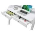thumbnail image 7 of Convenience Concepts Newport 34.75 in. Tall Deluxe 2 Drawer Desk with Shelf, White, All Ages, 7 of 7