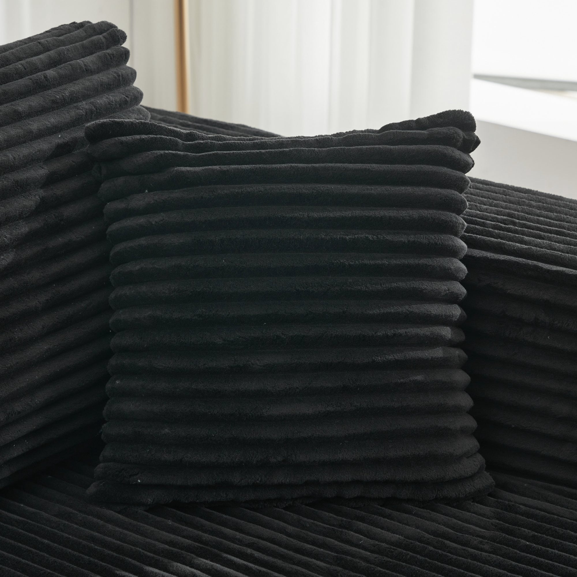 MAYEERTY Modular Sectional Single Seat - Black, Extends L/U-Shaped Sofa
