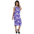 thumbnail image 5 of Bimba Printed Bodycon Midi Dress For Women Casual Sleeveless Viscose Jersey Dress, 5 of 7