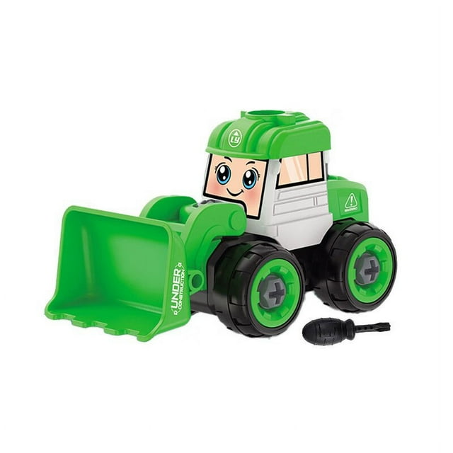 PENGXAING Disassembly Toy Impact-Resistant Adorable Smooth Edges Burr-free Easy to Assemble Intellectual Development Portable Slide Crane Kids Car Toy Children Toy