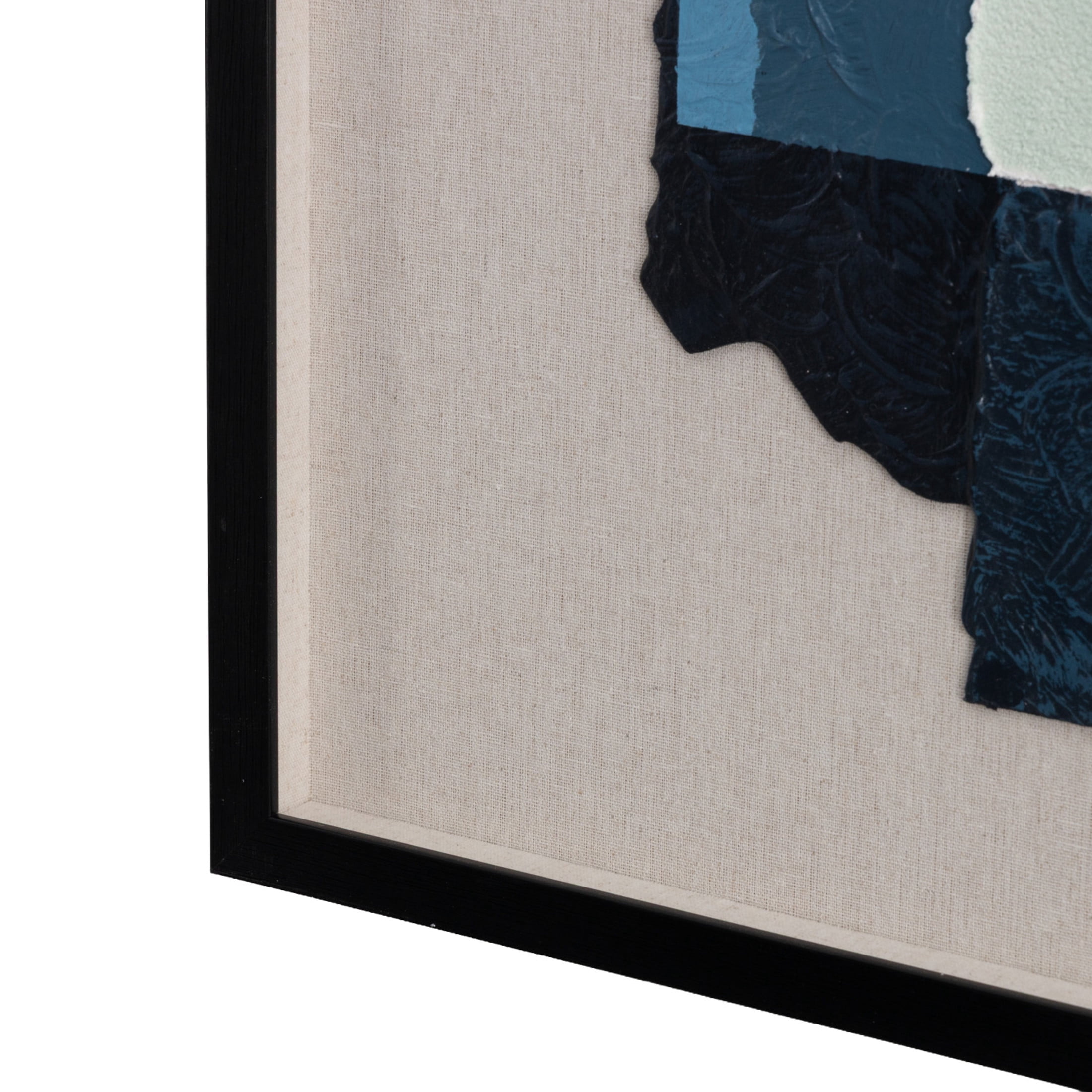 24" x 36" Layered 3D Textured Abstract Framed Wall Art with Gray Backing, by DecMode