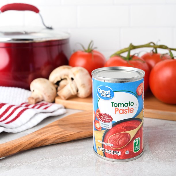(4 Pack) Great Value Tomato Paste, 6 Oz
