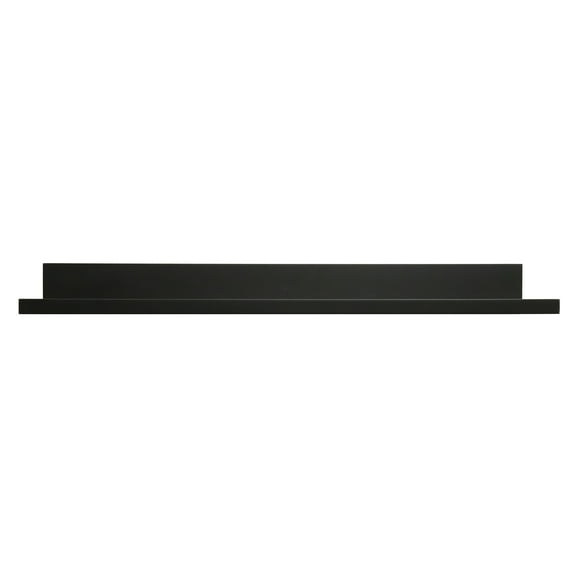 InPlace Shelving Home Decor 36" x 9" Picture Ledge Deep Display Shelf Wood Wall-Mounted Shelf, Black