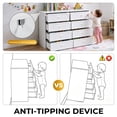 thumbnail image 2 of Ktaxon 8 Drawers Dresser Chests for Bedroom, Wood Chset of Drawers,Dressers Organizer for Bedroom, Living Room,Hallway, White, 2 of 11