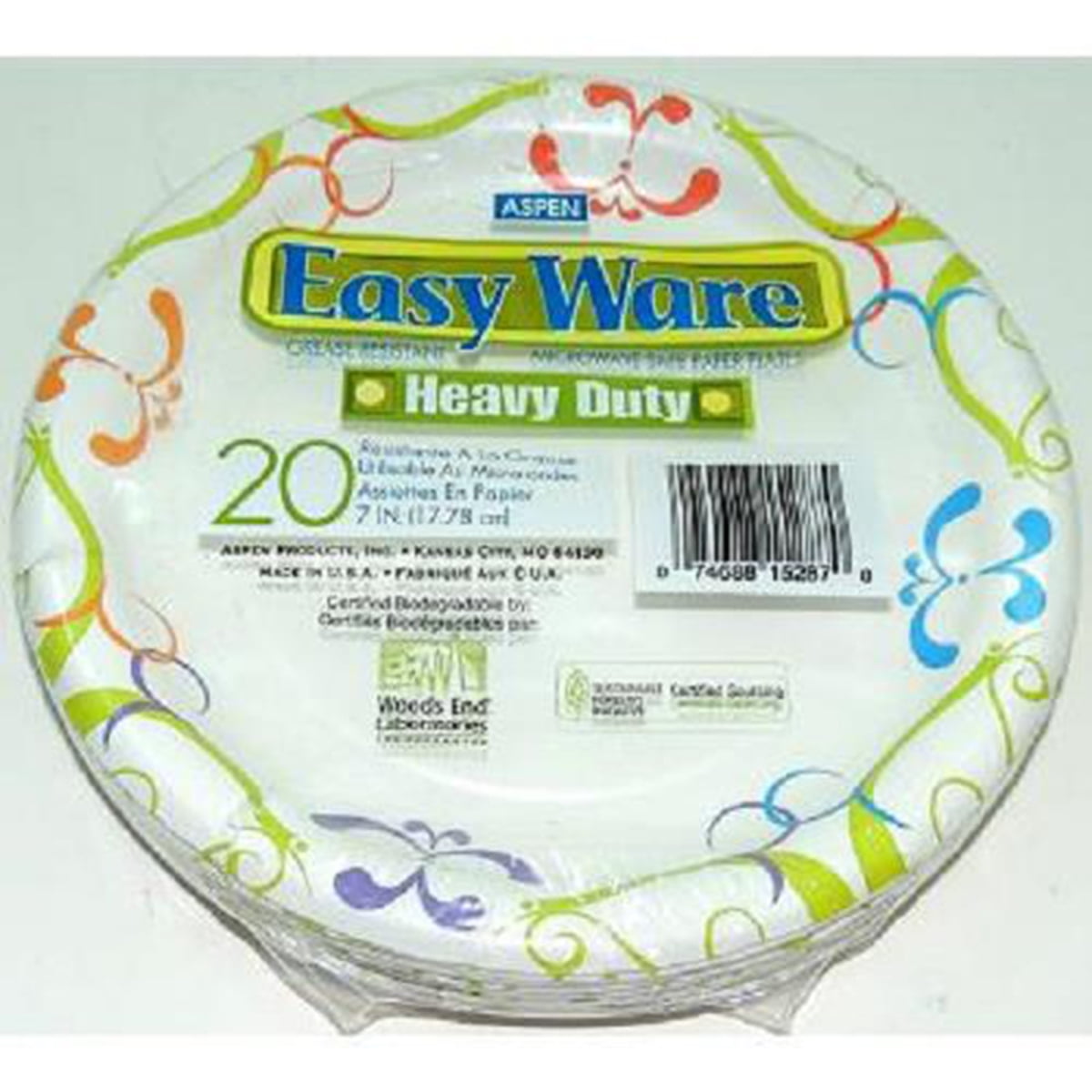 Product Of , Paper Plates Heavy Duty 7In, Count 1 Cups/Plate/Bowls