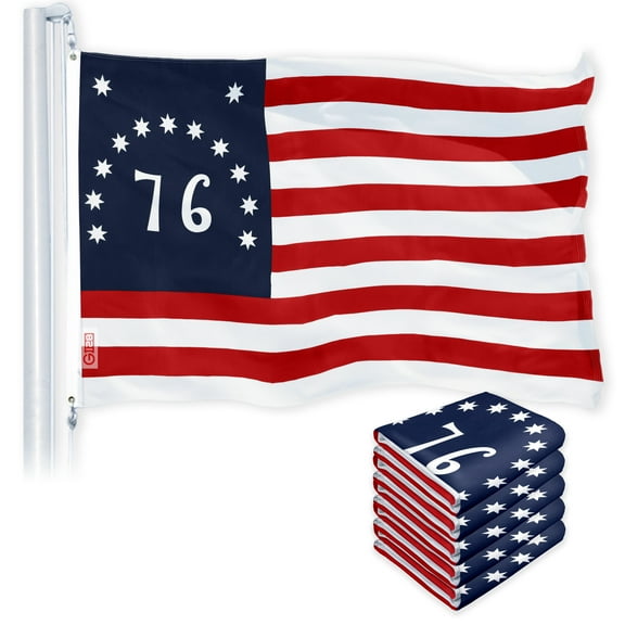 Bennington Flag 3x5FT 5-Pack 150D Printed Polyester By G128
