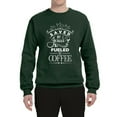 thumbnail image 2 of Wild Bobby Saved By Jesus Fueled By Coffee Inspirational/Christian Unisex Crewneck Graphic Sweatshirt, Forest Green, 3X-Large, 2 of 5