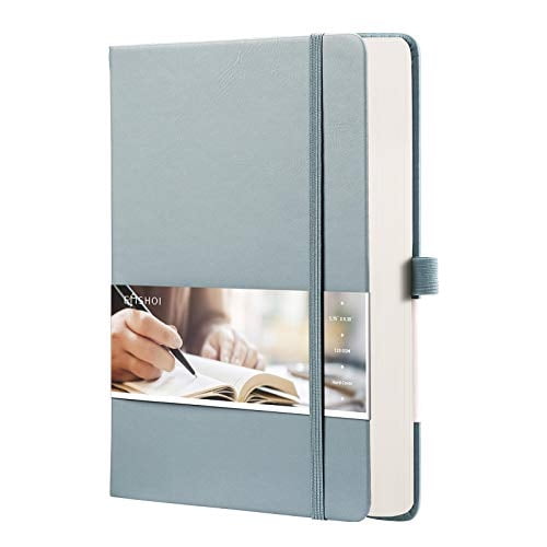 Cuaderno EMSHOI 256 páginas 120 GSM piel sintética 5.75' × 8.38' azul