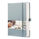 thumbnail image 1 of Cuaderno cuero 256 págs. 120 gsm: A5 reglas, adhesivos, mediano, gris-azul, 1 of 3