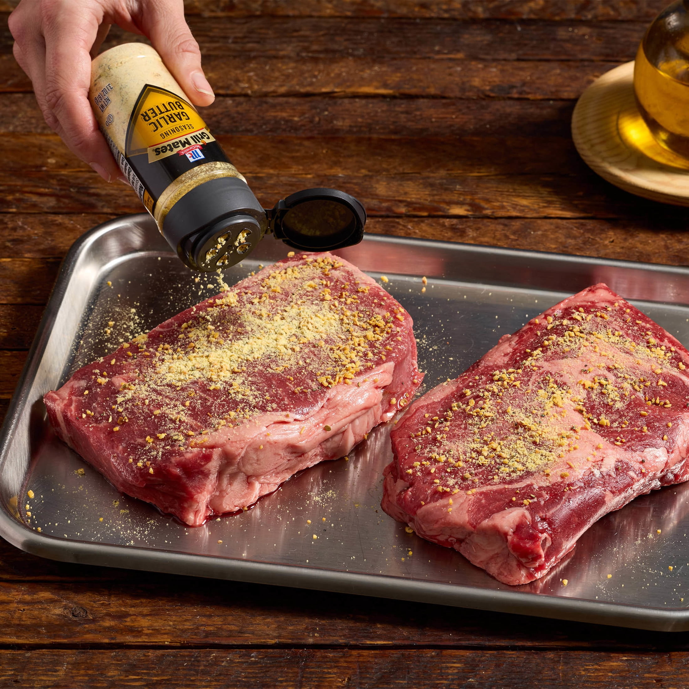 (5 pack) Grill Mates Seasoning, Garlic Butter, 3.1 oz Bottle
