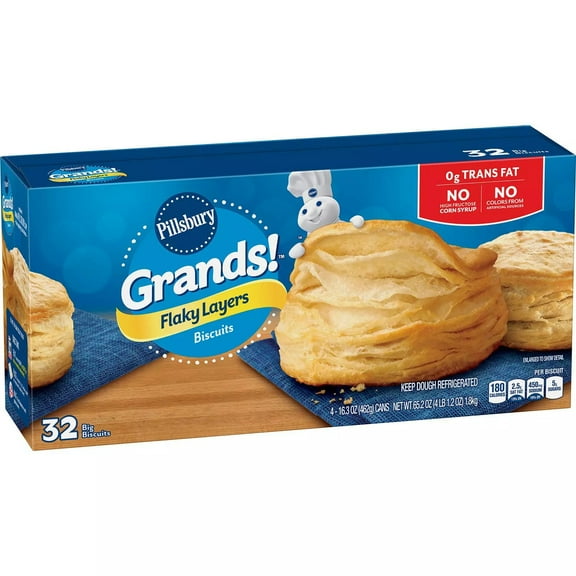 Pillsbury Grands! Flaky Layers Original Biscuits, 16.3 oz., 4 pk.
