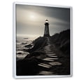thumbnail image 2 of Designart "Minimalist Scenic Lighthouses II" Lighthouses Floater Framed Canvas Prints, 2 of 5