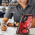 thumbnail image 5 of case for Samsung Galaxy S23 Ultra Case Compatible for Magsafe, Ultimate Protection Armor with Ring Holder Fit for Magsafe Wireless Charger Phone Case for Samsung Galaxy S23 Ultra HJJ Red, 5 of 10