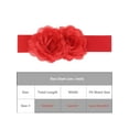 thumbnail image 4 of Cinturón Elástico Ancho de Doble Flor Grande INSPIRE CHIC para Mujeres, Cinturones de Cintura Chunky para Vestir Hasta 75cm/29.53" Rojo, 4 of 6