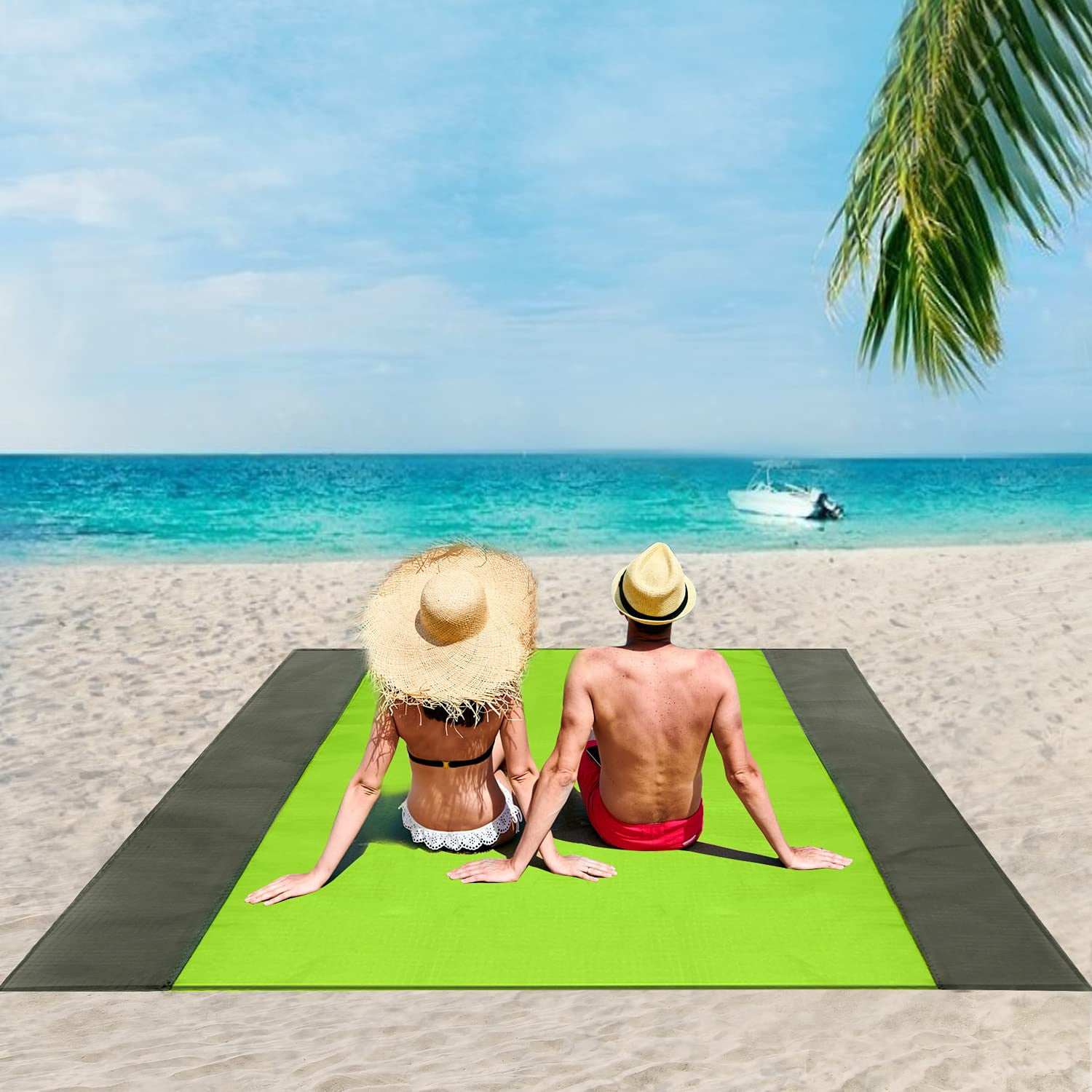 Details about    Sand Free Beach Mat Outdoor Picnic Blanket Pad Rug Camping Mattress Waterproof 