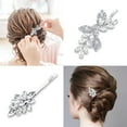 thumbnail image 2 of 6 Pieces Delicate Rhinestone Bridal Hair Clip, Leaf Wedding Hairpin Bride Crystal Hair Clips, Elegant Bridal Hairpins, Hair Accessories for Women Girls (Classic Type), 2 of 4