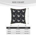 thumbnail image 4 of Fotbe Cartoon Rooster Pattern Velvet Decorative Throw Pillow Covers with Elegant Piping, Soft Plush Cushion Cover for Sofa, Bed, Car, Office-16"x16", 4 of 8