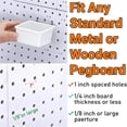 thumbnail image 5 of 34 Piece Stainless Steel Pegboard Accessories and Hooks Set, White, 5 of 6