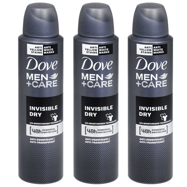 Dove Deodorant Spray Invisible Dry for Men 48 hours SizePack of 3