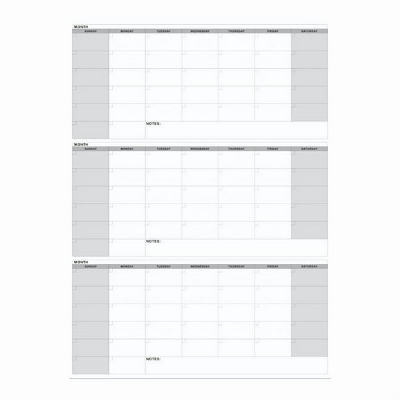 Eoozwa Undated 3 Month Planner Wall Calendar with Dry Erase Surface for Home Office Organization Reusable Scheduling Tool