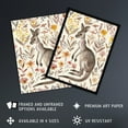 thumbnail image 2 of Artery8 Cute Kangaroo with Wildflowers Bright Folk Art Living Room Art Print Framed Poster Wall Decor 12x16 inch, 2 of 3