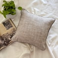 thumbnail image 5 of The HomeCentric Decorative Beige 20"x20" (50x50 cm) Pillow Covers, Jute Lace & Moroccan Throw Pillows For Sofa, Solid Pattern Contemporary Style - Jute Ready, 5 of 16
