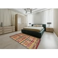 thumbnail image 4 of Ahgly Company Indoor Square Abstract Fire Brick Red Abstract Area Rugs, 8' Square, 4 of 6