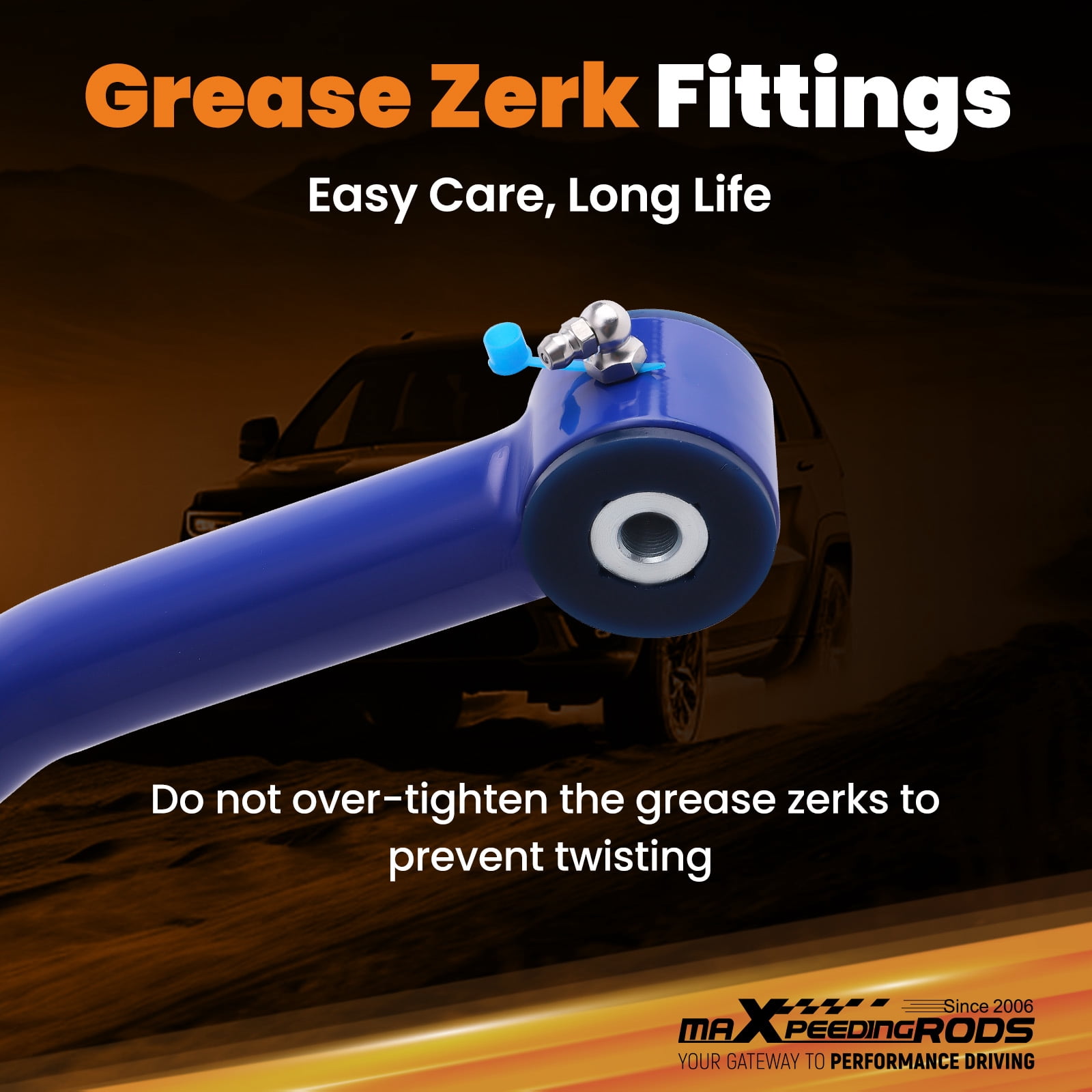 maXpeedingrods Adjustable Front Track Bar for Jeep Cherokee XJ Wrangler TJ with 1.5-4.5" Lift, Poly Bushing