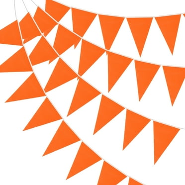 164 Feet Halloween Pennant Banner - 5 Pack Scary Face Triangle Flags For Party Decor, Indoor/Outdoor Bunting Garland