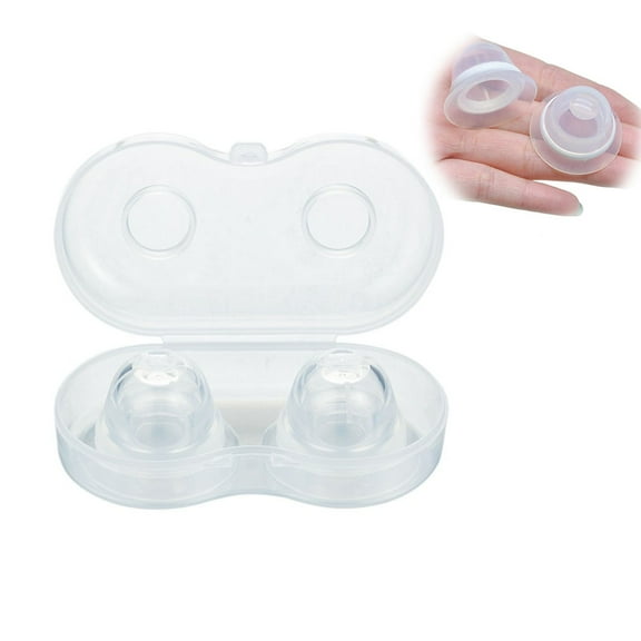 Dsseng Nipple Aspirator, Nipple Corrector, Nipplesuckers for Shy,2 Pack Silicone Nipple Corrector Painless Nipple Sucker Puller Nipple Treatment Redress Breastfeeding Aid for Pregnant Women