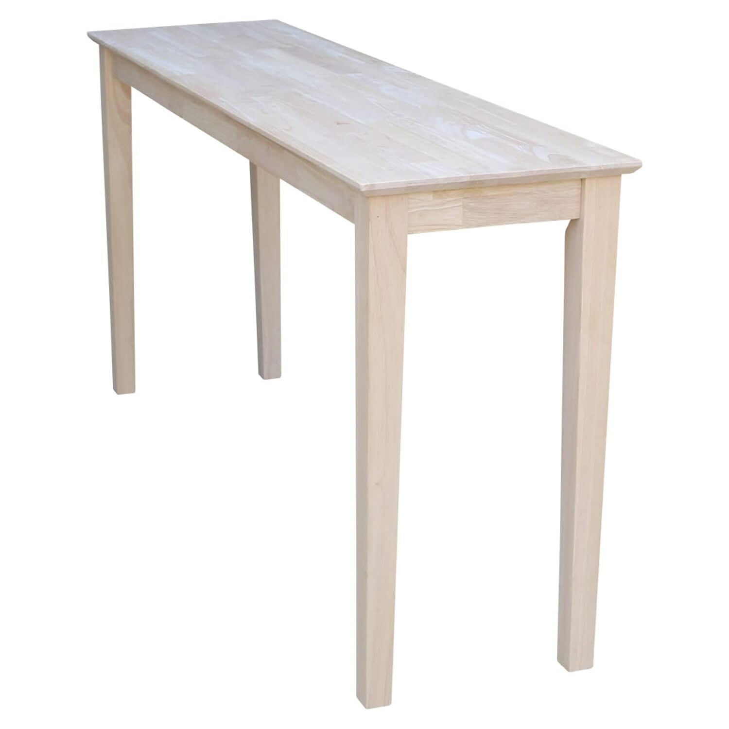 Unfinished wood console table deals