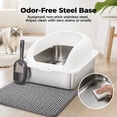 thumbnail image 3 of Alvantor XL Enclosed Stainless Steel Cat Litter Box with High Sides & Litter Mat, 3 of 7