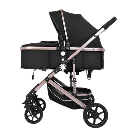 Welbabel Stroller Wagon for Kids,2 Seaters Wagon Stroller,All-Terrain Baby Wagon Outdoor with Canopy,Parent Organizer,Adjustable Handle & Pull Bar for Infants and Toddlers