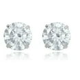 thumbnail image 6 of AVORA 925 Sterling Silver 6mm Round Simulated Diamond CZ Stud Earrings, 6 of 6
