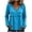 Blue, variant on Women's V Neck Fringe Tops Lightweight Loose Long Sleeve Tunic Blouse Boho Travel Layering Shirts