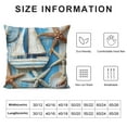 thumbnail image 5 of Chilfamy Ocean Theme Pillow Covers ,Seaside Splicing Wooden Stripes Cushion Covers for Car RV Camper Office,Blue White Sailboat Model Coastal Shell Starfish Outdoor Pillow Covers Multi-Size, 5 of 5