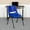 Blue, variant on BizChair 5 Pack 880 lb. Capacity Blue Ergonomic Shell Stack Chair with Black Frame
