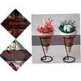 thumbnail image 5 of Ice Cream Cone Holder Metal Waffle Snow Cone Holder Display Stand For Hand Roll Sushiblack1pcs, 5 of 5