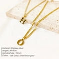 thumbnail image 3 of EManco-collar con inicial de acero inoxidable, colgante con letras, nombre, regalo personalizado, A-Z, 3 of 4