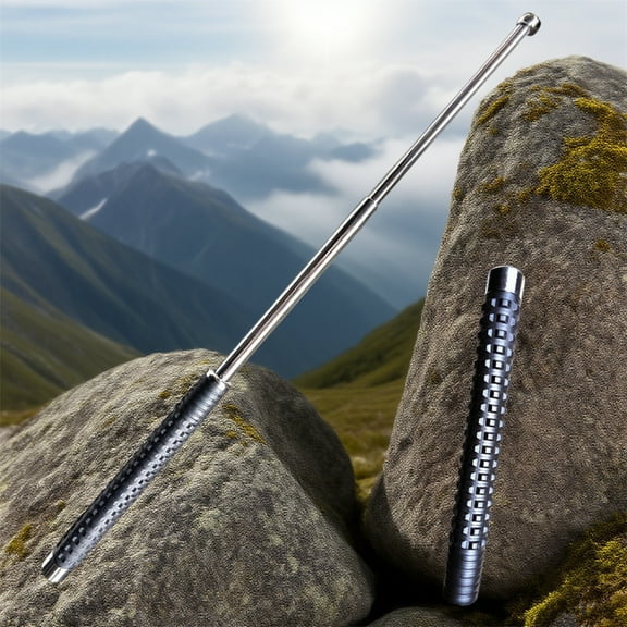 26 inch Survival Collapsible Hiking Pole Adjustable 2 Pcs Ultralight Walking Trekking Pole for Hiking, Camping, Mountaining, Backpacking and More