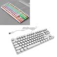 thumbnail image 3 of 87 Key RGB Backlit Round Hat USB Blue Switch Mechanical Gaming Keyboard with a Areathing Mode and Water Resist Design, for Business, and Home Use Alike, 3 of 7