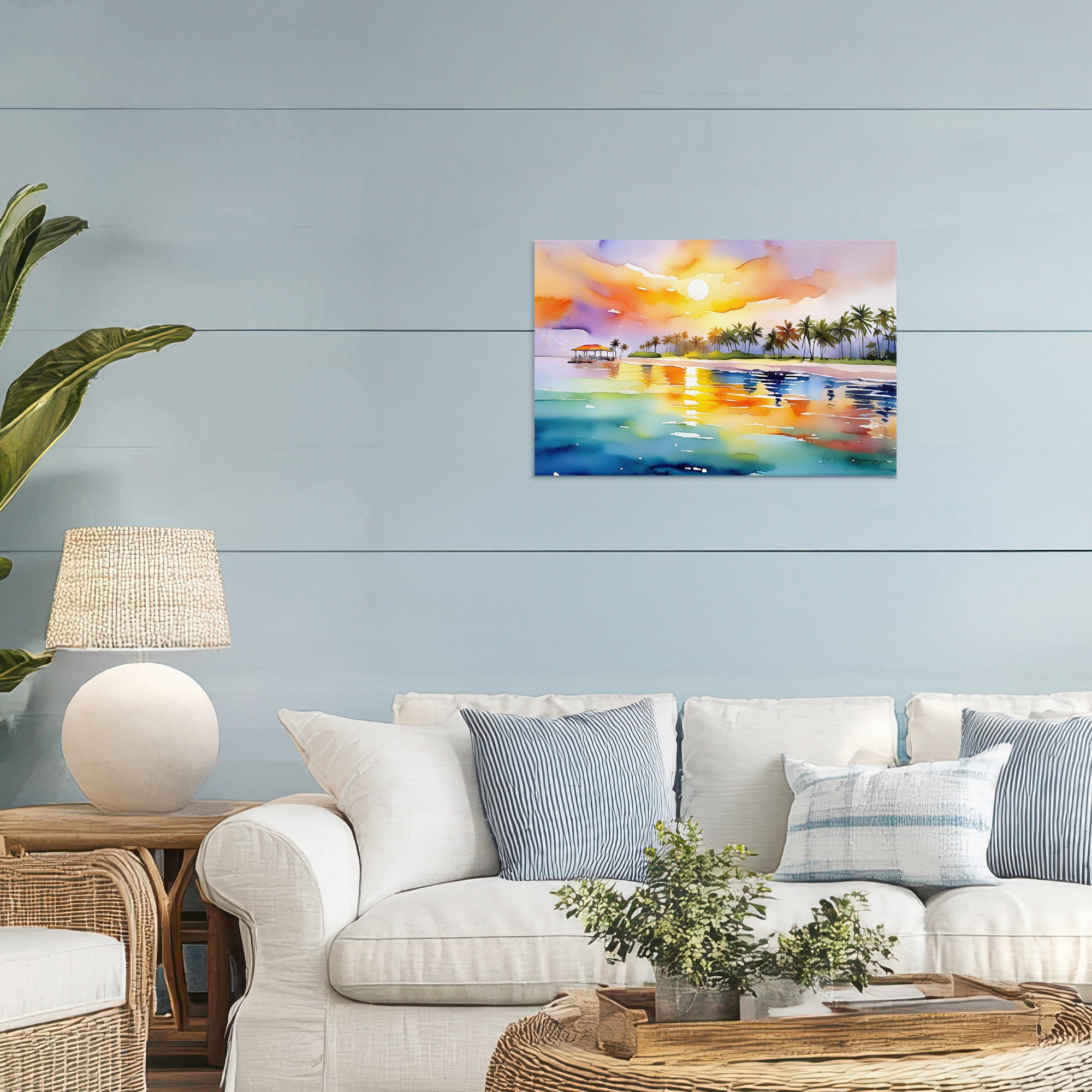 Stupell Industries Caribbean Calm Sunset Canvas Wall Art, design by Shelly Craig