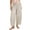 Beige, variant on Womens Baggy Barrel Pants High Waisted Wide Leg Casual Elastic Drawstring Cropped Loose Trousers with Pockets,Beige,Women's S-XXXL