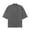 Dark Gray, variant on Men's Half High Neck T Shirt Short Sleeve Heavyweight Loose Shoulder Minimalist Solid Color,S