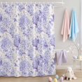 thumbnail image 2 of Shower Curtain Purple Hydrangea Shower Curtains for Bathroom Decor, Waterproof Polyester Shower Curtain Set with Hooks, Standard Size 72" x 72" Spring Flower, 2 of 9