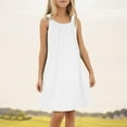 thumbnail image 2 of Teen Girl Dress Sleeveless Tiered Swing A-Line Casual White Dress For Girls Birthday Dress Girls Fancy Dress For Girls, 2 of 9
