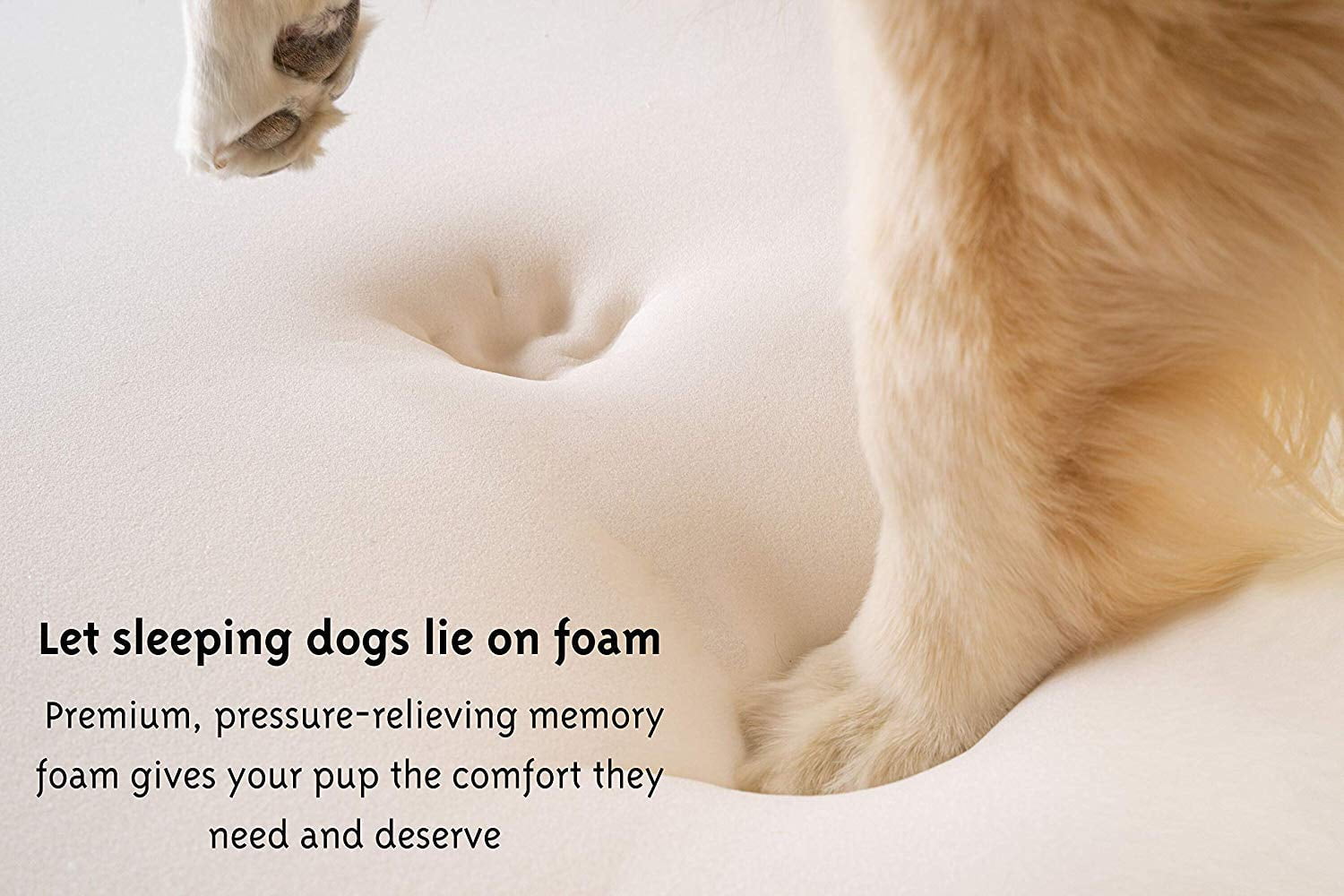 Paw Brands Dog Bed Faux Fur Memory Foam Pet Bed Gray Rectangle 40L X 25W inches