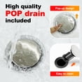 thumbnail image 6 of SUNRINX Brushed Nickel Waterfall Bathroom Faucet, Single Handle Sink Faucet with Drain, 6 of 10