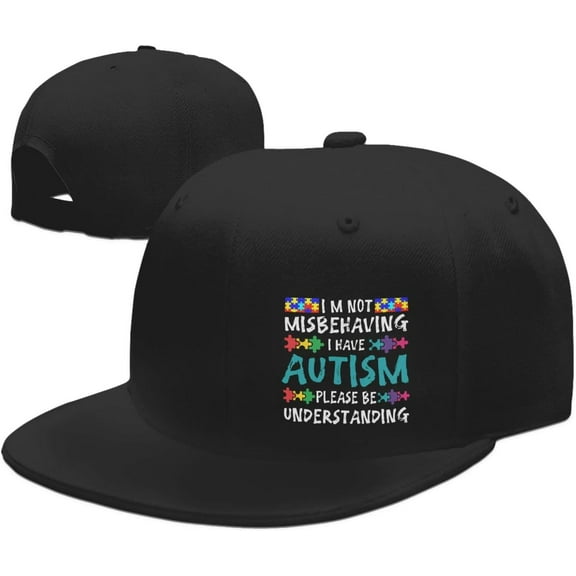 Autism Awareness Baseball Cap Snapback Hat Unisex Trucker Hat Hip Hop Plaid Flat