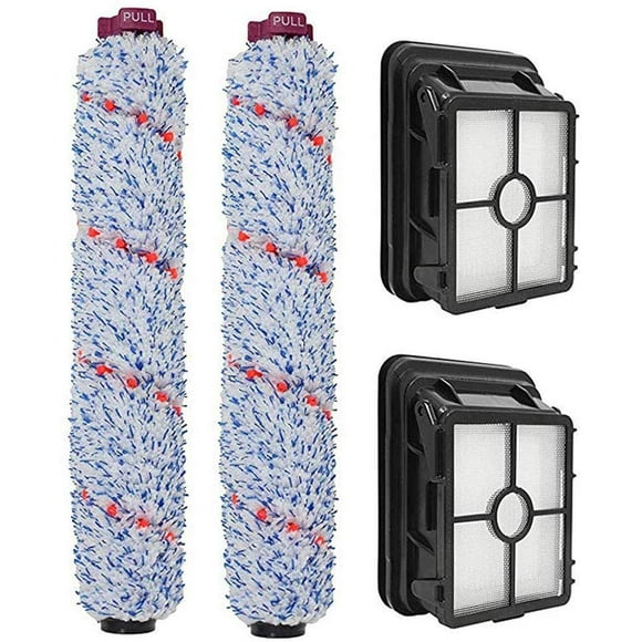 2 Bissell Crosswave 3-In-1 Washable Multi-Surface Cleaner Replacement Filter 1866 And 2 Multi-Surface Roller Brushes 1868 Compatible With Bissell Crosswave 17132 1785 Series (Combo Pack)